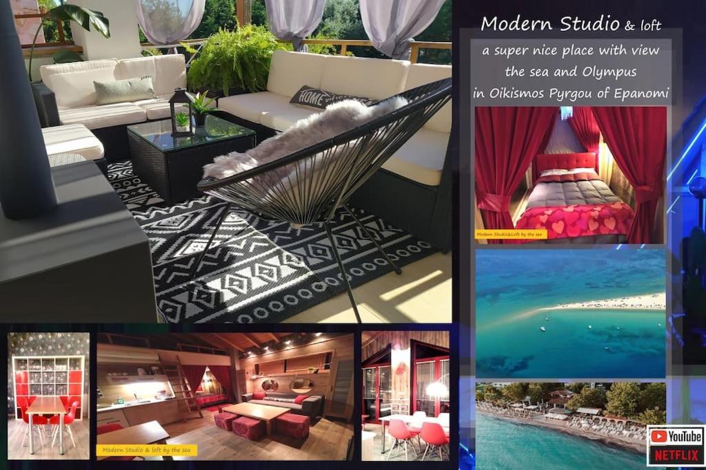 Modern Studio&Loft By The Sea Villa Epanomi Esterno foto